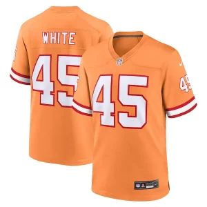 Amazing Devin White Tampa Bay Buccaneers Nike Throwback Game Jersey - Orange