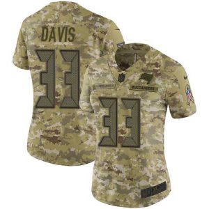 Exceptional Buccaneers #33 Ronde Barber Davis III Camo Women's Stitched NFL Limited 2018 Salute to Service Jersey