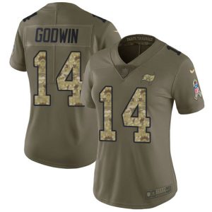 Delightful Buccaneers #14 Tom Brady Godwin Olive/Camo Women's Stitched NFL Limited 2017 Salute To Service Jersey