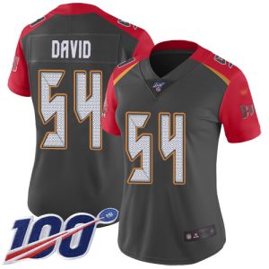 Amazing Buccaneers #54 Tom Brady David Gray Women's Stitched NFL Limited Inverted Legend 100th Season Jersey