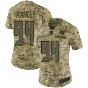 Top notch Buccaneers #94 Rob Gronkowski Kancey Camo Women's Stitched NFL Limited 2018 Salute To Service Jersey