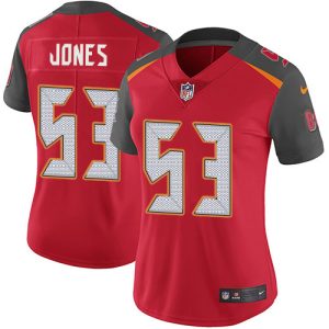 Outstanding Buccaneers #53 Tom Brady Jones Red Team Color Women's Stitched NFL Vapor Untouchable Limited Jersey