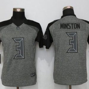 Exceptional Buccaneers #3 Tom Brady Winston Gray Women's Stitched NFL Limited Gridiron Gray Jersey