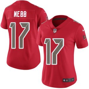 Delightful Buccaneers #17 Ronde Barber Webb Red Women's Stitched NFL Limited Rush Jersey