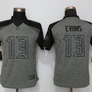 Top notch Buccaneers #13 Tom Brady Evans Gray Women's Stitched NFL Limited Gridiron Gray Jersey