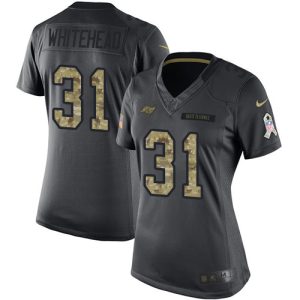 Amazing Buccaneers #31 Rob Gronkowski Whitehead Black Women's Stitched NFL Limited 2016 Salute to Service Jersey