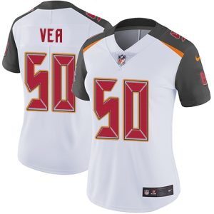 Stunning Buccaneers #50 Tom Brady Vea White Women's Stitched NFL Vapor Untouchable Limited Jersey