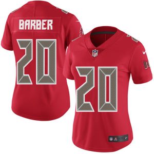 Exceptional Buccaneers #20 Tom Brady Barber Red Women's Stitched NFL Limited Rush Jersey