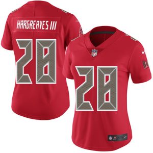 Delightful Buccaneers #28 Tom Brady Hargreaves III Red Women's Stitched NFL Limited Rush Jersey