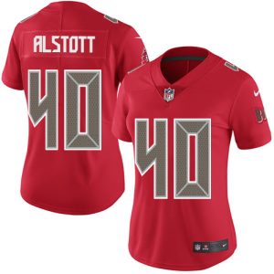 Top notch Buccaneers #40 Rob Gronkowski Alstott Red Women's Stitched NFL Limited Rush Jersey
