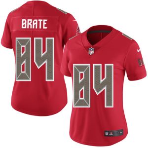 Top notch Buccaneers #84 Tom Brady Brate Red Women's Stitched NFL Limited Rush Jersey