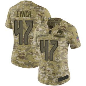 Top notch Buccaneers #47 Ronde Barber Lynch Camo Women's Stitched NFL Limited 2018 Salute to Service Jersey