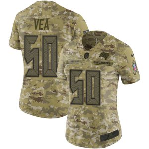 Top notch Buccaneers #50 Tom Brady Vea Camo Women's Stitched NFL Limited 2018 Salute to Service Jersey
