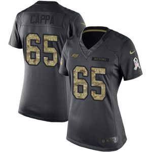 Exceptional Buccaneers #65 Tom Brady Cappa Black Women's Stitched NFL Limited 2016 Salute to Service Jersey