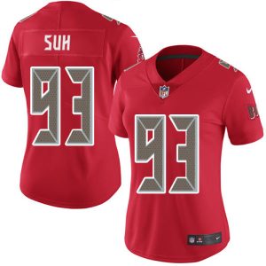 Amazing Buccaneers #93 Rob Gronkowski Suh Red Women's Stitched NFL Limited Rush Jersey