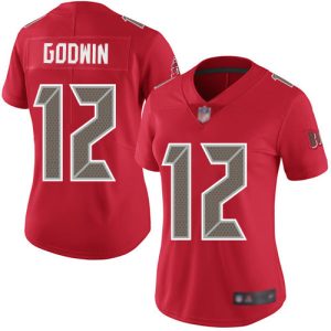 Amazing Buccaneers #12 Rob Gronkowski Godwin Red Women's Stitched NFL Limited Rush Jersey
