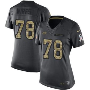 Superb Buccaneers #78 Ronde Barber Wirfs Black Women's Stitched NFL Limited 2016 Salute to Service Jersey