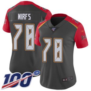 Top notch Buccaneers #78 Tom Brady Wirfs Gray Women's Stitched NFL Limited Inverted Legend 100th Season Jersey