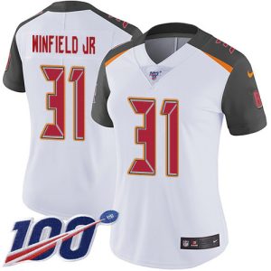 Stunning Buccaneers #31 Tom Brady Winfield Jr. White Women's Stitched NFL 100th Season Vapor Untouchable Limited Jersey