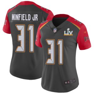 Exceptional Buccaneers #31 Ronde Barber Winfield Jr. Gray Women's Super Bowl LV Bound Stitched NFL Limited Inverted Legend Jersey