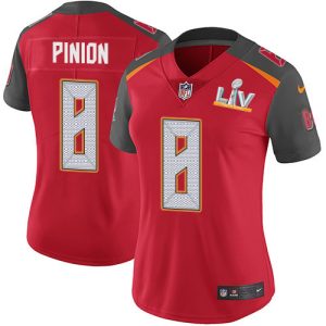 Fantastic Buccaneers #8 Rob Gronkowski Pinion Red Team Color Women's Super Bowl LV Bound Stitched NFL Vapor Untouchable Limited Jersey