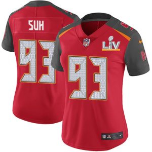 Delightful Buccaneers #93 Rob Gronkowski Suh Red Team Color Women's Super Bowl LV Bound Stitched NFL Vapor Untouchable Limited Jersey