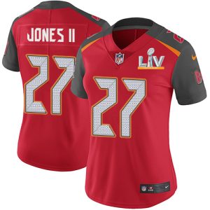 Amazing Buccaneers #27 Tom Brady Jones II Red Team Color Women's Super Bowl LV Bound Stitched NFL Vapor Untouchable Limited Jersey