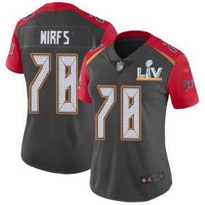 Amazing Buccaneers #78 Tom Brady Wirfs Gray Women's Super Bowl LV Bound Stitched NFL Limited Inverted Legend Jersey