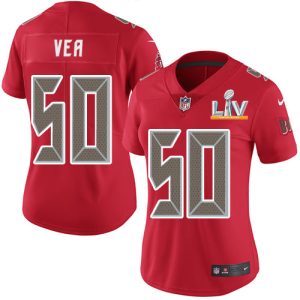 Top notch Buccaneers #50 Ronde Barber Vea Red Women's Super Bowl LV Bound Stitched NFL Limited Rush Jersey