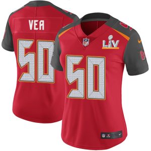 Top notch Buccaneers #50 Tom Brady Vea Red Team Color Women's Super Bowl LV Bound Stitched NFL Vapor Untouchable Limited Jersey