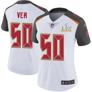 Outstanding Buccaneers #50 Rob Gronkowski Vea White Women's Super Bowl LV Bound Stitched NFL Vapor Untouchable Limited Jersey