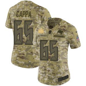 High quality Buccaneers #65 Rob Gronkowski Cappa Camo Women's Super Bowl LV Champions Patch Stitched NFL Limited 2018 Salute To Service Jersey