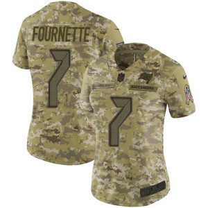 Top notch Tampa Bay Buccaneers #7 Leonard Fournette Camo Women's Stitched NFL Limited 2018 Salute To Service Jersey