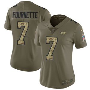 Amazing Tampa Bay Buccaneers #7 Leonard Fournette Olive/Camo Women's Stitched NFL Limited 2017 Salute To Service Jersey