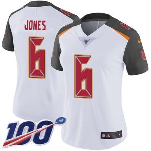 Delightful Buccaneers #6 Ronde Barber Jones White Women's Stitched NFL 100th Season Vapor Untouchable Limited Jersey