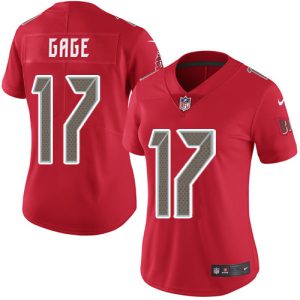 Exceptional Buccaneers #17 Tom Brady Gage Red Women's Stitched NFL Limited Rush Jersey