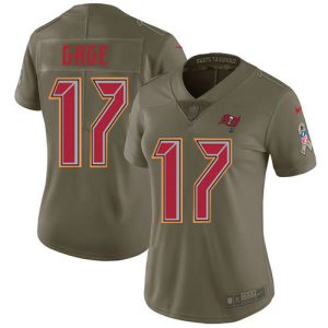 Fantastic Buccaneers #17 Ronde Barber Gage Olive Women's Stitched NFL Limited 2017 Salute To Service Jersey