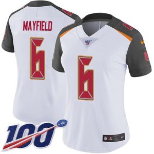 Delightful Buccaneers #6 Rob Gronkowski Mayfield White Women's Stitched NFL 100th Season Vapor Untouchable Limited Jersey