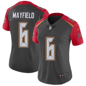 Stunning Buccaneers #6 Rob Gronkowski Mayfield Gray Women's Stitched NFL Limited Inverted Legend Jersey