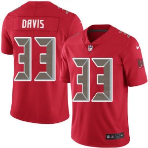 Amazing Buccaneers #33 Ronde Barber Davis III Red Youth Stitched NFL Limited Rush Jersey