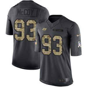 Superb Buccaneers #93 Ronde Barber McCoy Black Youth Stitched NFL Limited 2016 Salute to Service Jersey