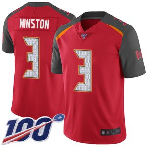 Top notch Buccaneers #3 Rob Gronkowski Winston Red Team Color Youth Stitched NFL 100th Season Vapor Limited Jersey