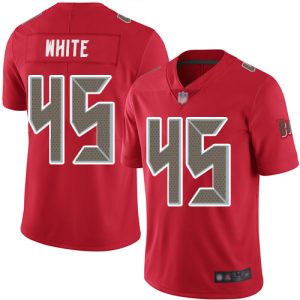 Amazing Buccaneers #45 Rob Gronkowski White Red Youth Stitched NFL Limited Rush Jersey