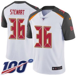 Top notch Buccaneers #36 Tom Brady Stewart White Youth Stitched NFL 100th Season Vapor Untouchable Limited Jersey