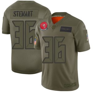Delightful Buccaneers #36 Rob Gronkowski Stewart Camo Youth Stitched NFL Limited 2019 Salute To Service Jersey