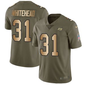 Superb Buccaneers #31 Tom Brady Whitehead Olive/Gold Youth Stitched NFL Limited 2017 Salute To Service Jersey