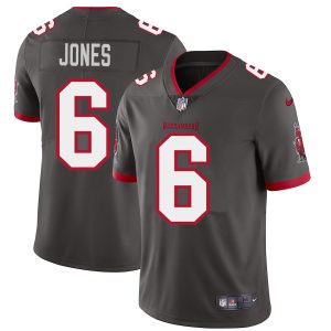 Top notch Tampa Bay Buccaneers #6 Julio Jones Youth Pewter Alternate Vapor Limited Jersey