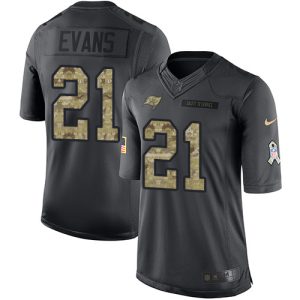 Amazing Buccaneers #21 Ronde Barber Evans Black Youth Stitched NFL Limited 2016 Salute to Service Jersey