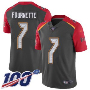 Top notch Buccaneers #7 Tom Brady Fournette Gray Youth Stitched NFL Limited Inverted Legend 100th Season Jersey