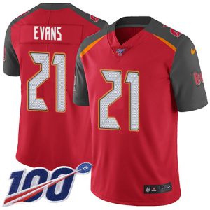 Delightful Buccaneers #21 Ronde Barber Evans Red Team Color Youth Stitched NFL 100th Season Vapor Untouchable Limited Jersey